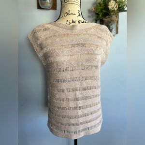 Cynthia Rowley thread vest top lagging look boho chic modern‎